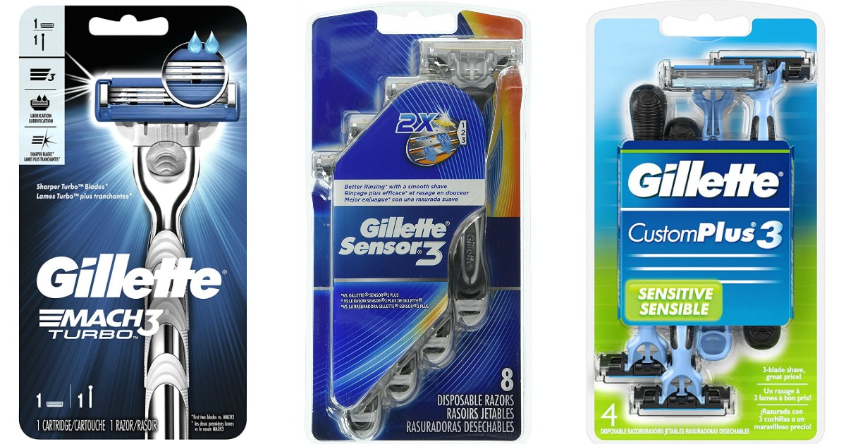 Amazon Gillette CustomPlus 3 Disposable Razors 4Count Only 2.52