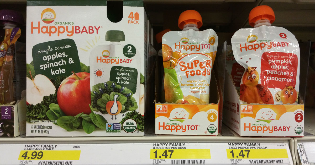 New Buy 3 Get 1 Free HappyBaby or HappyTot Pouches Coupon