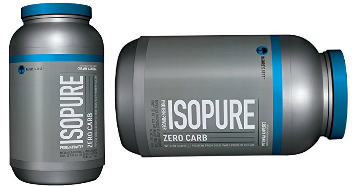 Amazon Isopure Zero Carb Protein Powder 3 Pound Container Just 27.79
