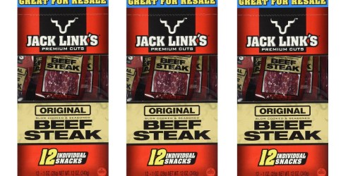 Amazon: Jack Links Beef Steak Jerky 12 Count Packages Only $9 Shipped (Just 75¢ Each)