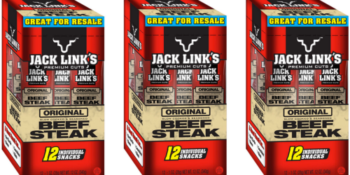 Amazon: Jack Links Beef Steak Jerky 12 Count Pack Only $9 Shipped (Just 75¢ Each)