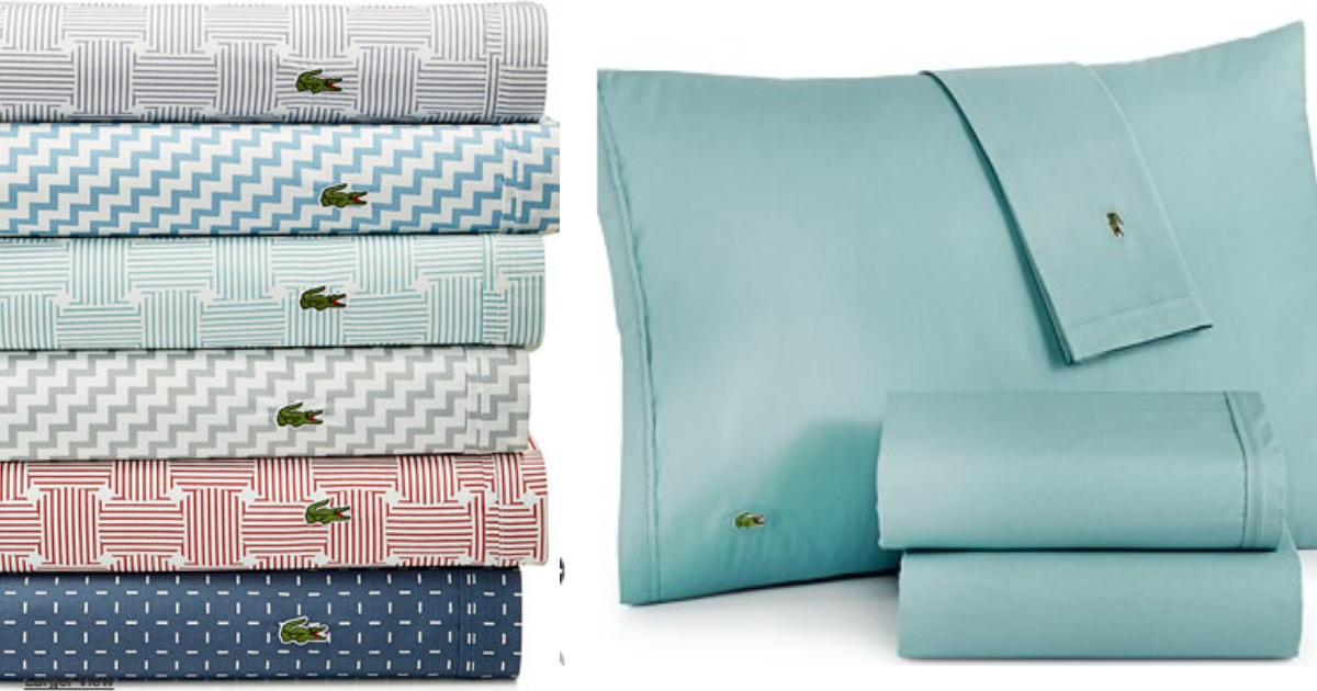 Lacoste Home Cotton Percale Sheet Sets as Low as $17.99 Shipped at Macy ...