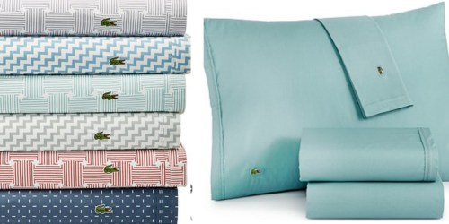 Macy’s: Lacoste Home Sheet Sets Starting at $25.48 Each (Regularly $60+) & Earn Macy’s Money