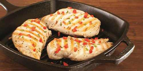 Lodge Pre-Seasoned Cast Iron Grill Pan ONLY $14.19