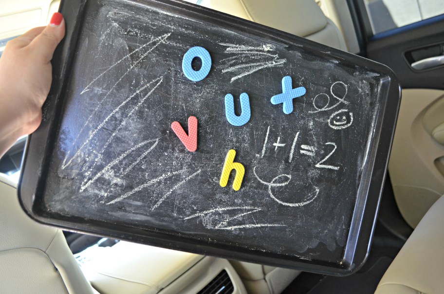 dollar tree diy magnetic chalk board, one of our favorite dollar store summer activities for kids