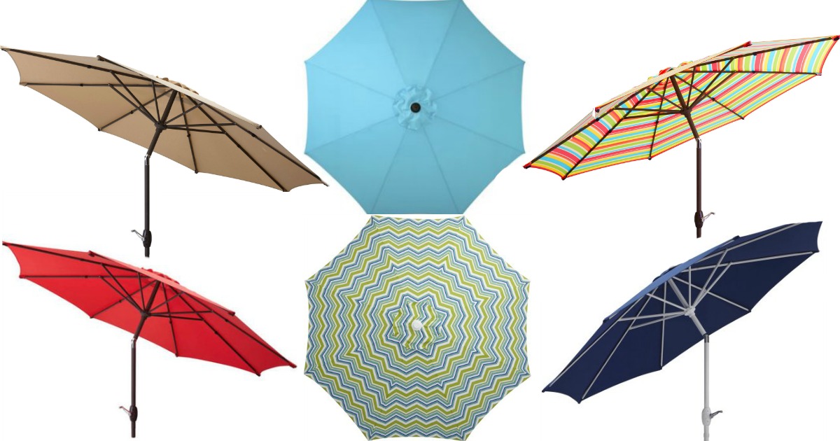 Walmart 9Foot Patio Umbrella w/ Crank Handle Just 24.84 (Choose From