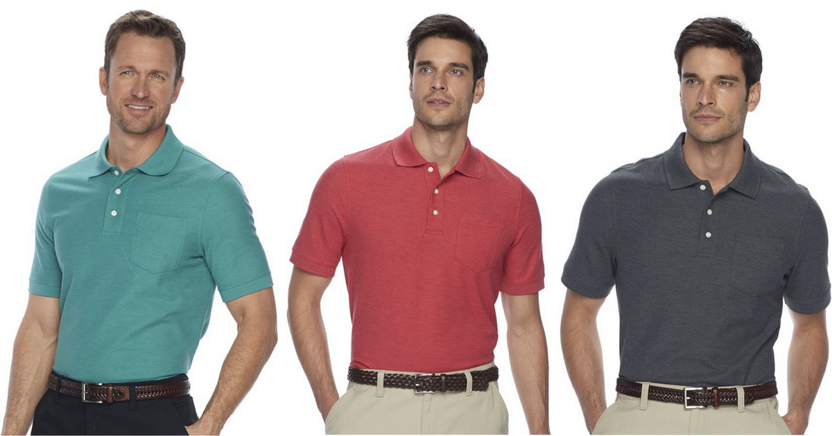 Kohls mens short hot sale sleeve polo shirts