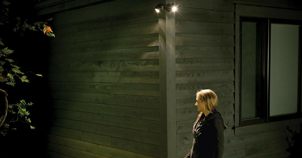 Mr Beams Mr Beams 2-Pack 445 Lumen Solar Security Light Black in the