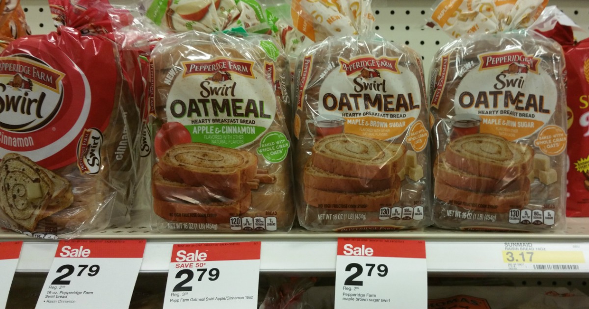 Target Pepperidge Farm Oatmeal Swirl Bread ONLY 1.95 (No Coupons Needed)