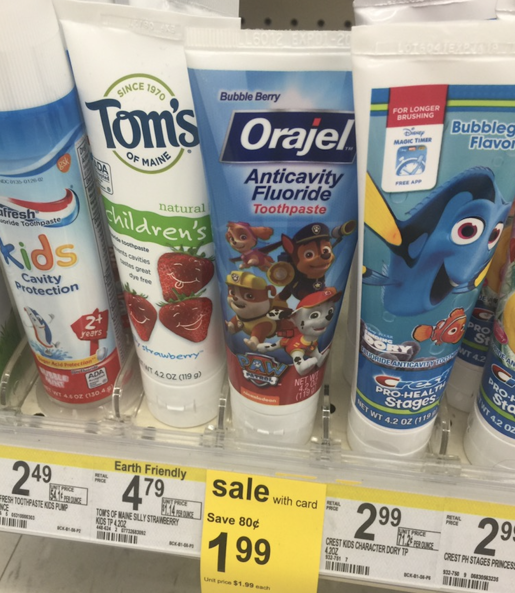 Walgreens Orajel Kids Toothpaste Just 99¢