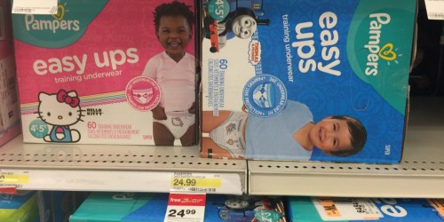Target: Pampers Easy Ups 60 Count Box Only $14.74 Each After Gift Card (Regularly $24.99)