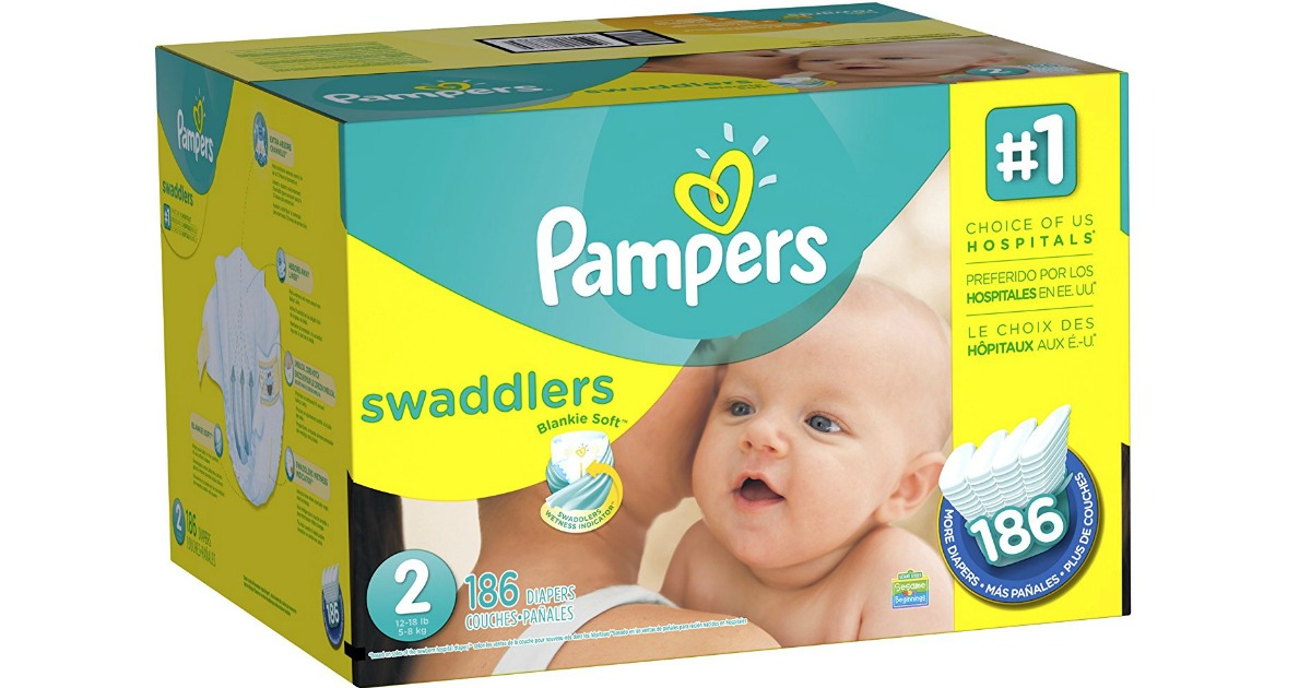 box of pampers diapers