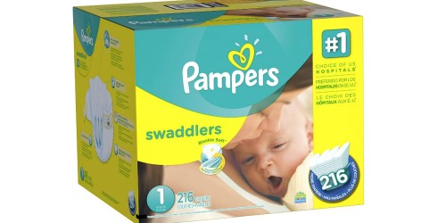 Amazon Family: Pampers Size 1 Diapers 216 Count Box Only $25.99 Shipped (Just 12¢ Per Diaper)