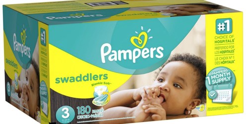 Amazon Family: Pampers Size 3 Diapers 180 Count Pack Only $15.13 Shipped (Just 8¢ Per Diaper)
