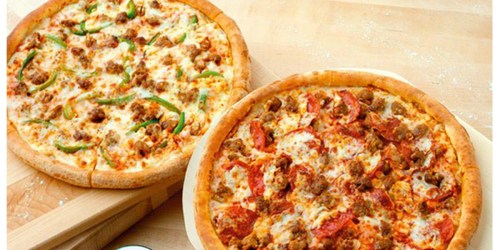 Papa John’s: Buy 1 Get 1 FREE Pizzas = Two Large Pizzas Only $12.99 (Just $6.50 Each)