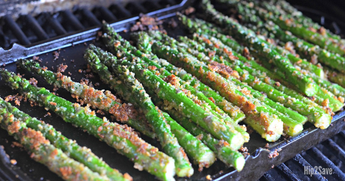 roasted parmesan asparagus on the grill