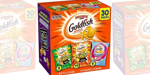 Amazon: Pepperidge Farm Goldfish 30-Count Variety Pack Only $6.49 Shipped (22¢ Per Bag) + More
