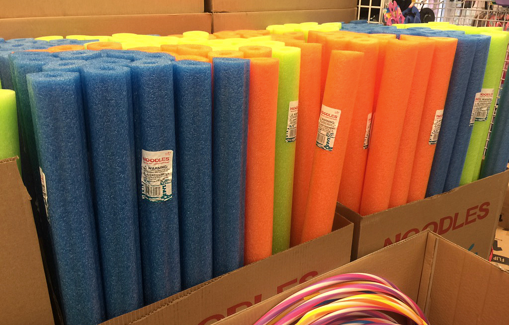 swimming pool noodles dollar tree