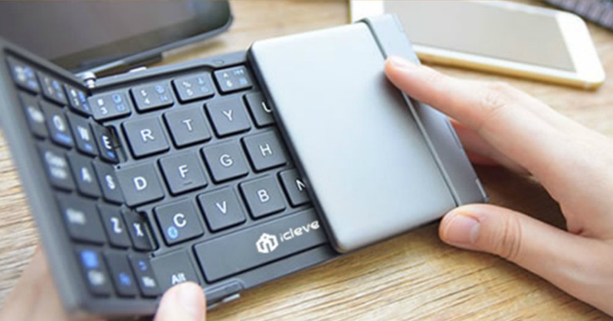 Amazon: iClever Portable Bluetooth Folding Keyboard w/ Pouch Only $25 ...