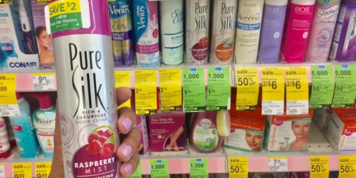 Walgreens: FOUR Pure Silk & Barbasol Shave Creams Only 56¢ (After Rewards) + More
