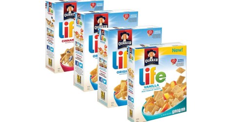 Amazon: Quaker Life Breakfast Cereal 4-Count Variety Pack Only $6.07 Shipped (Just $1.52 Per Box)