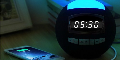 Amazon: Raynic 8-in-1 Bluetooth Digital Alarm Clock w/ Night Light Only $23.99 (Regularly $40+)