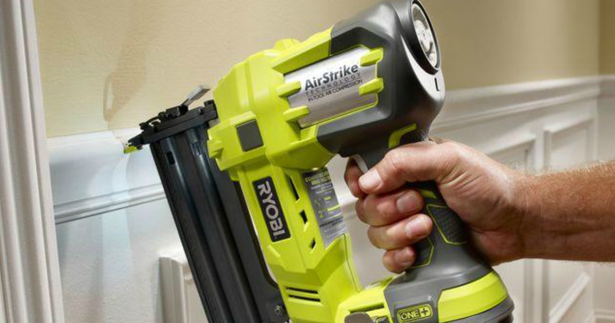 Home Depot Ryobi 18 Volt Cordless Brad Nailer Only 99 Shipped