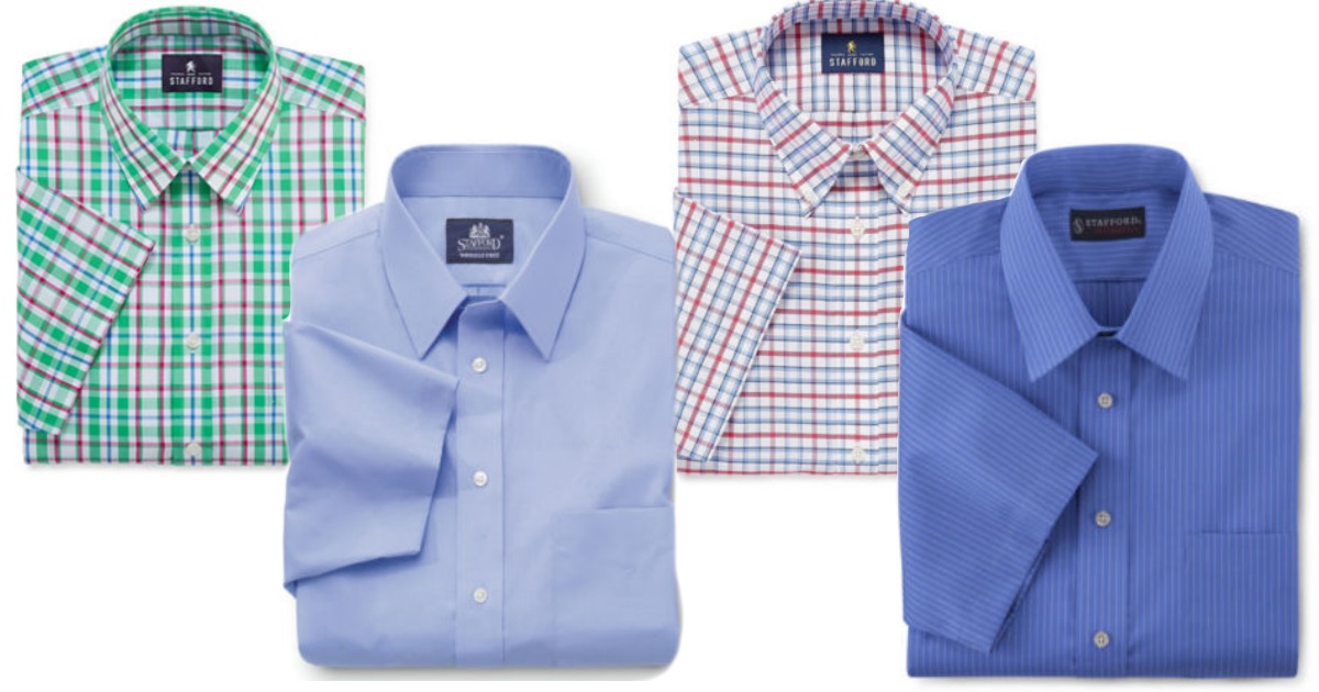 JCPenney.com: Stafford Men's Short-Sleeve Dress Shirts Only $11.24 ...
