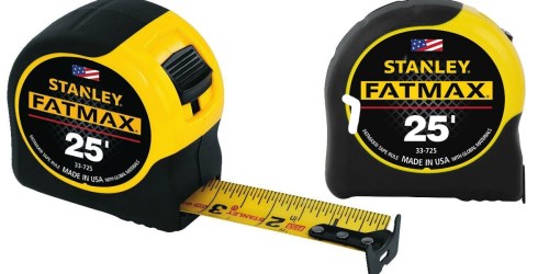 Amazon: Stanley FatMax 25′ Tape Measure ONLY $9.99 Each (Regularly $36.58)