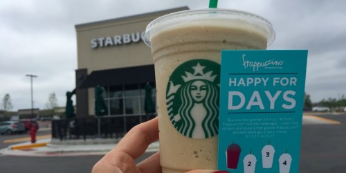 Starbucks Happy for Days Offer: Buy 4 Frappuccino Blended Beverages & Get 1 FREE