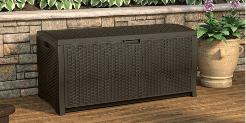 Suncast Wicker Resin 99-Gallon Deck Box ONLY $79 Shipped (Regularly $111)