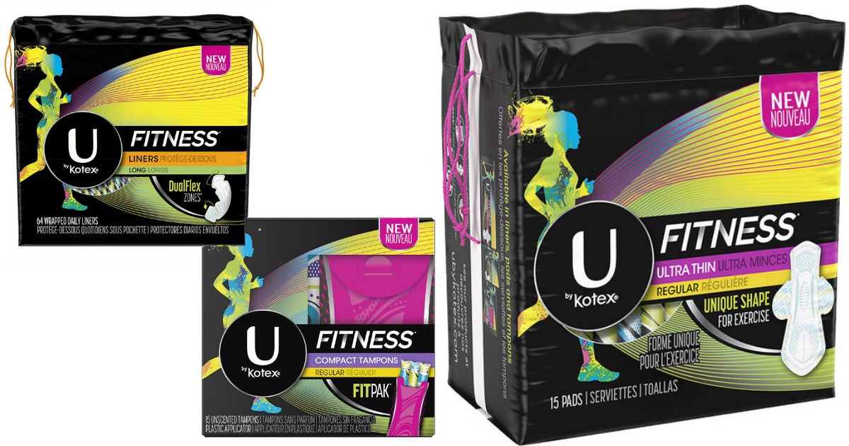 CVS U by Kotex Fitness Tampons, Pads, & Liners Only 1.99