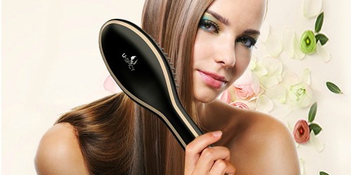 Amazon: USpicy Hair Straightener Brush Only $15.99 Shipped