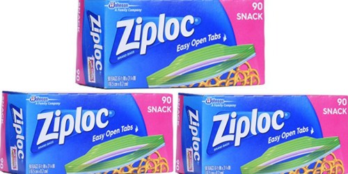 Amazon: Ziploc Snack Bags 270 Count Only $6.70 Shipped