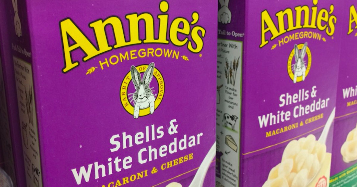 Annie's macaroni & cheese boxes