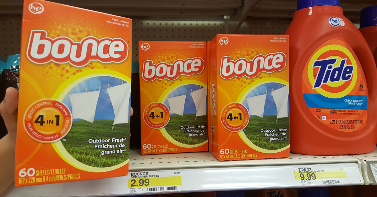 Target Shoppers! Bounce 60Count Dryer Sheets Just 1.99