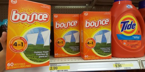 Target Shoppers! Bounce 60-Count Dryer Sheets Just $1.99