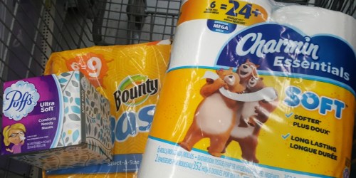 Walmart: Bounty Paper Towels, Puffs Tissues & Charmin Bath Tissue Under $5 Total (After Cash Back)