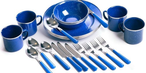 Stansport 24-Piece Enamel Camping Tableware Set Only $12.93