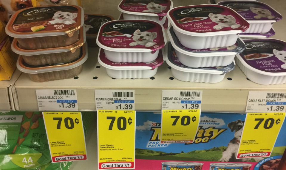 Cesar dog clearance food coupons walmart