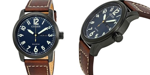Citizen Chandler Men’s Brown Leather Watch $99.99 Shipped (Regularly $225)