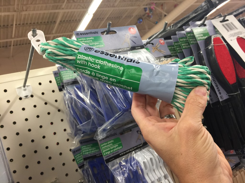 clothesline with hook from dollar tree