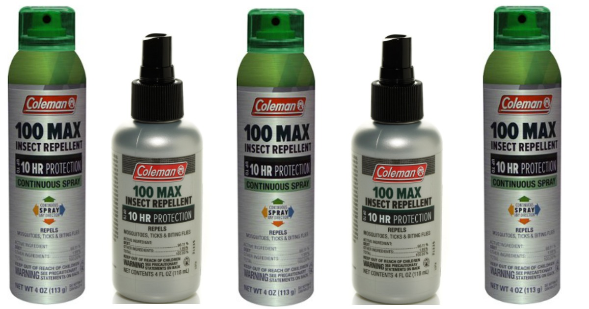 Coleman 100 Max Deet Insect Repellent Spray Pump Only 1.85
