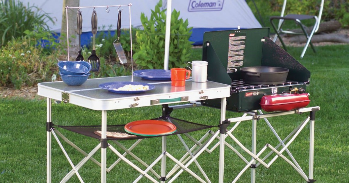 coleman kitchen camping table