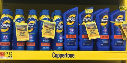 Walmart: Coppertone Sunscreen Spray or Lotion Just $5.52 Each + Score Free Movie Ticket