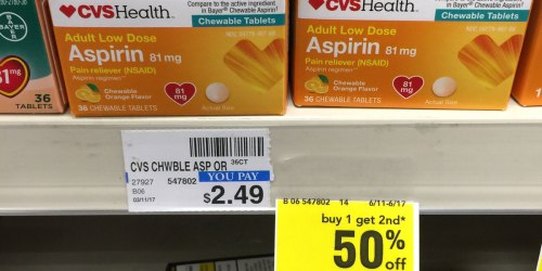 Better Than FREE CVS Health Adult Low Dose Aspirin 36 Count (After ExtraBucks)