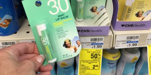 CVS Health SPF 30 Lip Balms Only 50¢ Each (After Rewards) – No Coupons Needed
