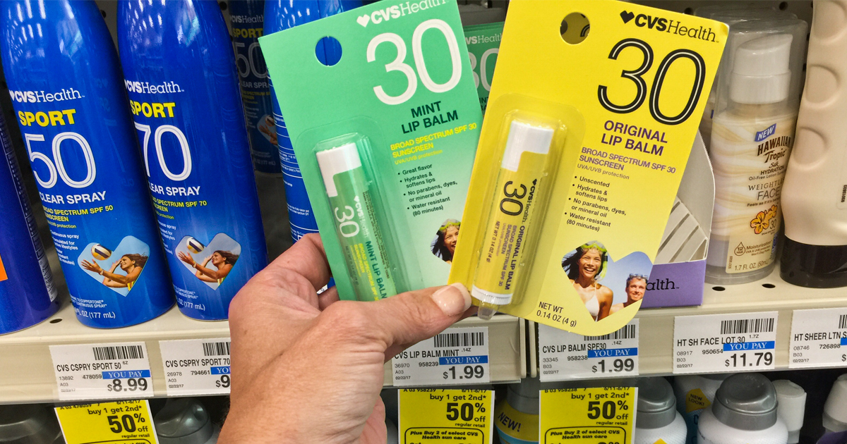 CVS Lip Balm w/ SPF 30 Just 50¢ Each (Regularly 2) + More