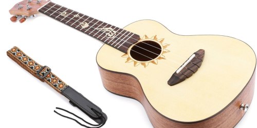 Amazon: Save on Donner Mahogany Ukuleles + 16 Pack Guitar Picks w/ Holder Just $7
