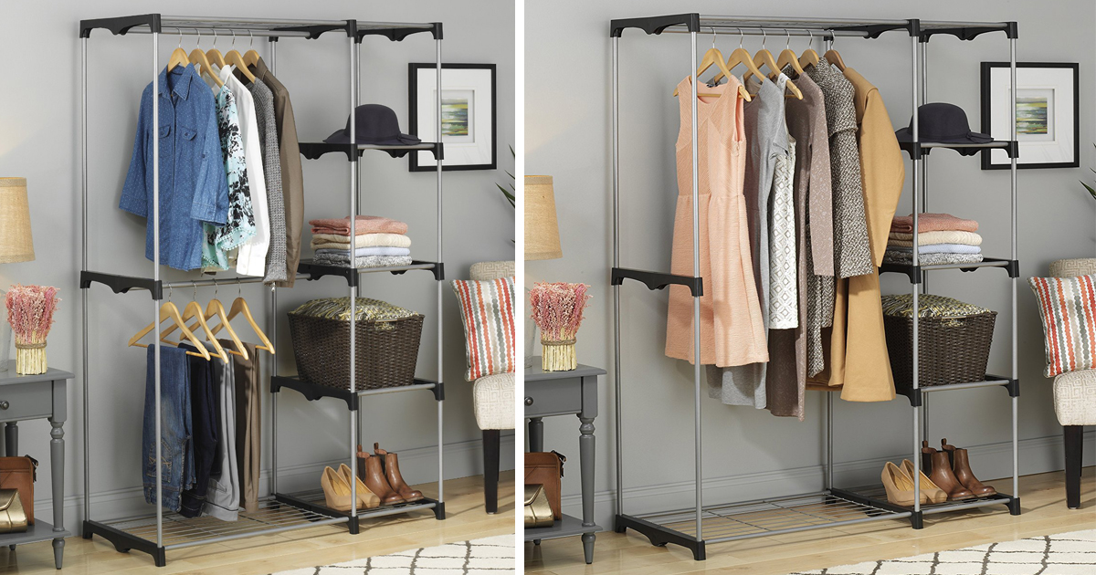 Double Rod Freestanding Closet Only 32 Shipped + 2